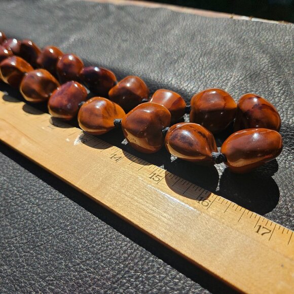 Authentic Hawaiian Brown Kukui Nut Lei - Picture 4 of 6